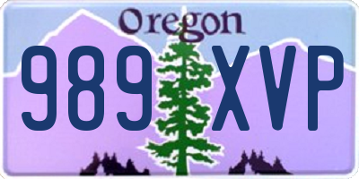 OR license plate 989XVP