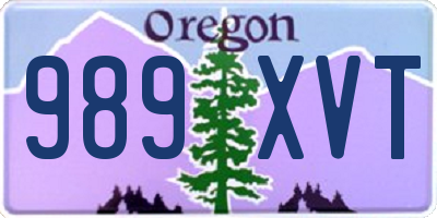 OR license plate 989XVT
