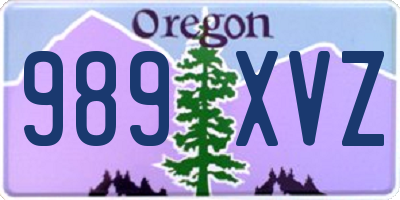 OR license plate 989XVZ