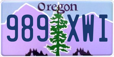 OR license plate 989XWI