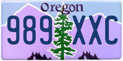 OR license plate 989XXC