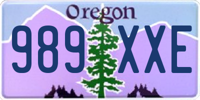 OR license plate 989XXE