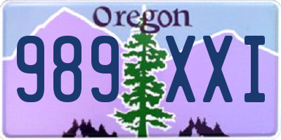OR license plate 989XXI