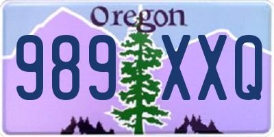 OR license plate 989XXQ