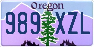 OR license plate 989XZL