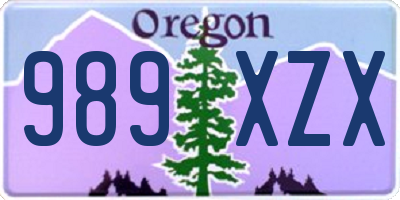 OR license plate 989XZX