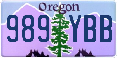 OR license plate 989YBB