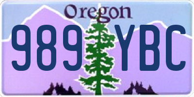 OR license plate 989YBC