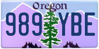 OR license plate 989YBE