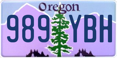 OR license plate 989YBH