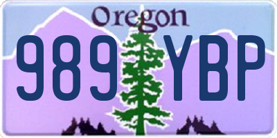 OR license plate 989YBP