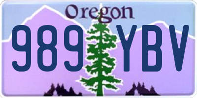 OR license plate 989YBV