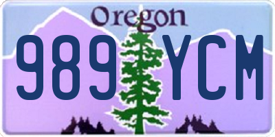 OR license plate 989YCM