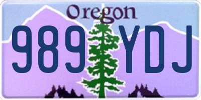 OR license plate 989YDJ