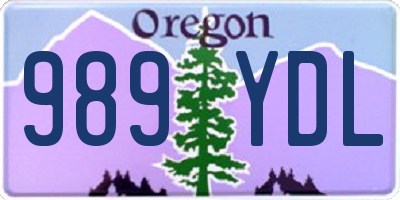 OR license plate 989YDL