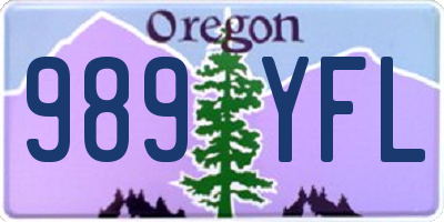 OR license plate 989YFL