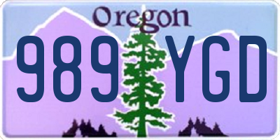OR license plate 989YGD