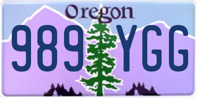 OR license plate 989YGG