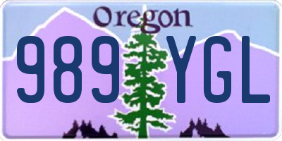OR license plate 989YGL