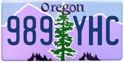 OR license plate 989YHC
