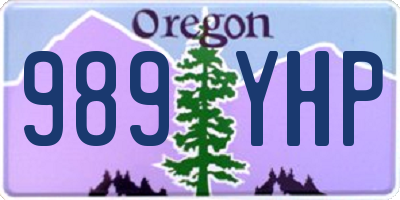 OR license plate 989YHP