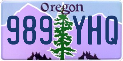 OR license plate 989YHQ