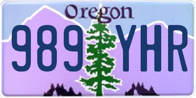 OR license plate 989YHR