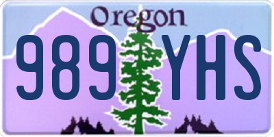 OR license plate 989YHS