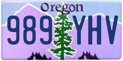 OR license plate 989YHV