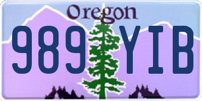 OR license plate 989YIB