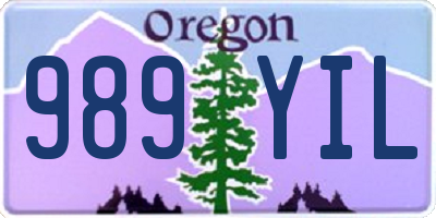 OR license plate 989YIL