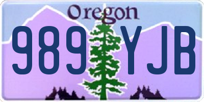 OR license plate 989YJB