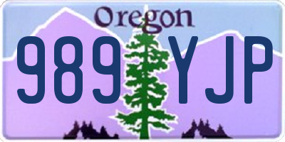 OR license plate 989YJP