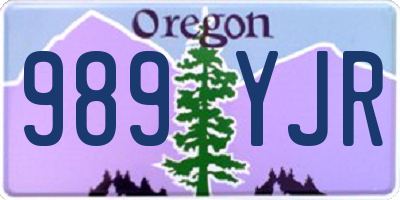 OR license plate 989YJR