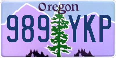 OR license plate 989YKP