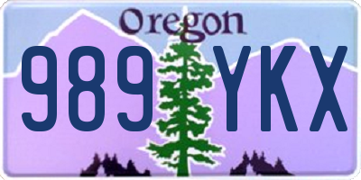 OR license plate 989YKX