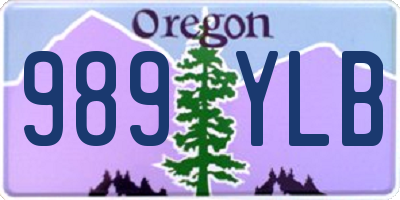 OR license plate 989YLB