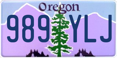 OR license plate 989YLJ