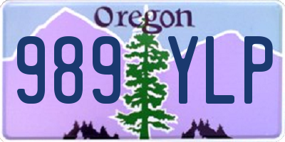 OR license plate 989YLP