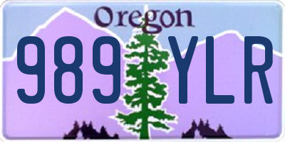 OR license plate 989YLR