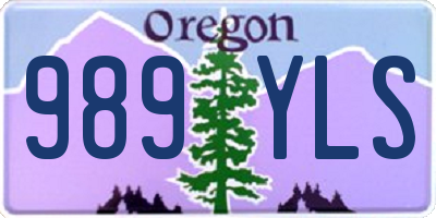 OR license plate 989YLS