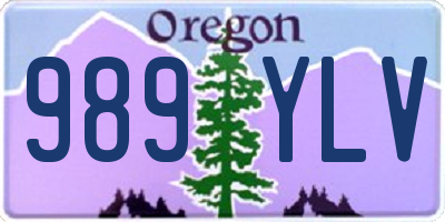 OR license plate 989YLV