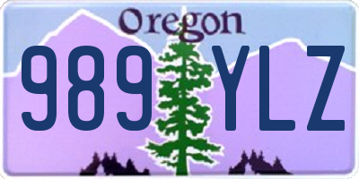 OR license plate 989YLZ