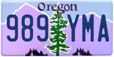 OR license plate 989YMA