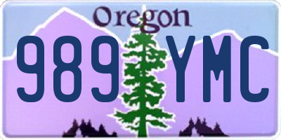 OR license plate 989YMC