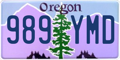OR license plate 989YMD