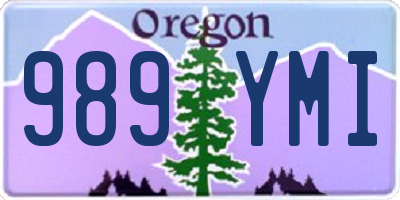 OR license plate 989YMI