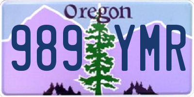 OR license plate 989YMR