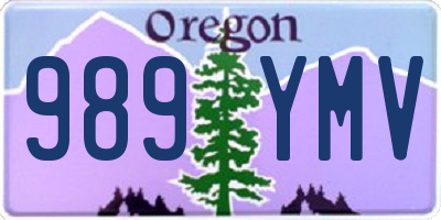 OR license plate 989YMV