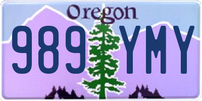 OR license plate 989YMY